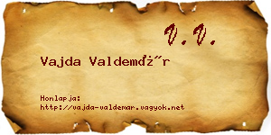 Vajda Valdemár névjegykártya